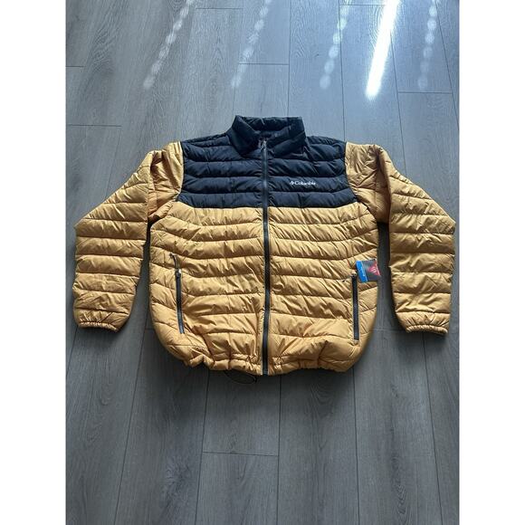 Columbia powder light jacket men’s size XL yellow black NEW WITH TAGS - Picture 5 of 6